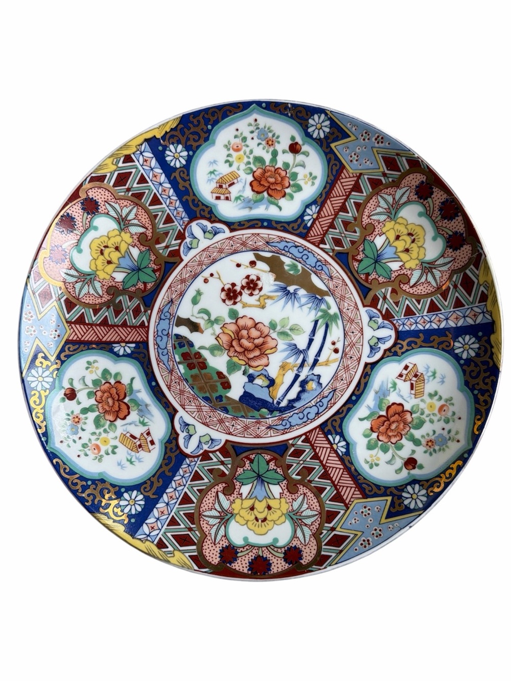 Vintage Japanese Imari Wear Porcelain Handcrafted Decorative Display Plate
